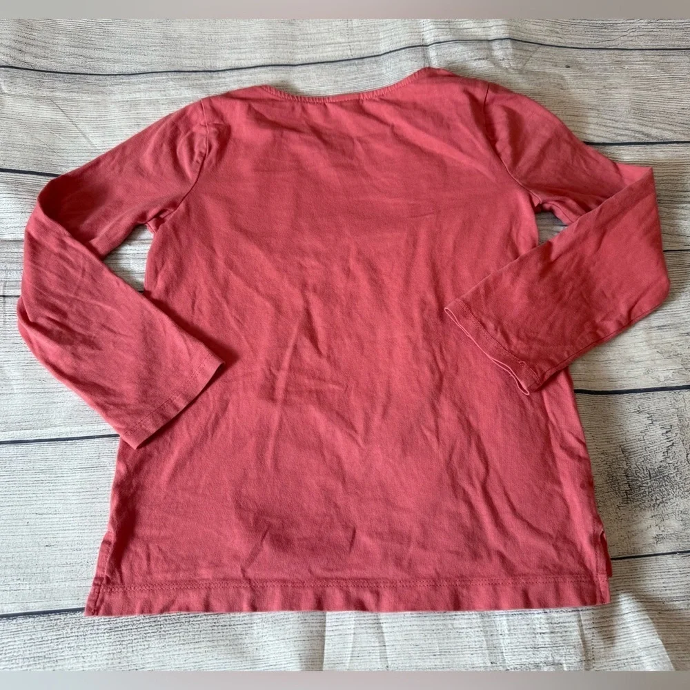 GYMBOREE girls Polar Bear Graphic Long Sleeve Shirt - Pink/size 6